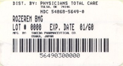 Image Of Rozerem Package Label (Rozerem Package Label)